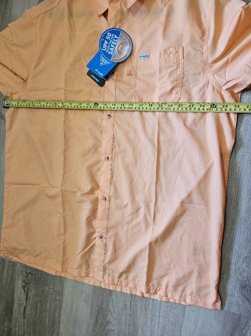 NWT Columbia Omni-Wick Peach Orange Fishing Shirt Men's XXL - Picture 4 of 11